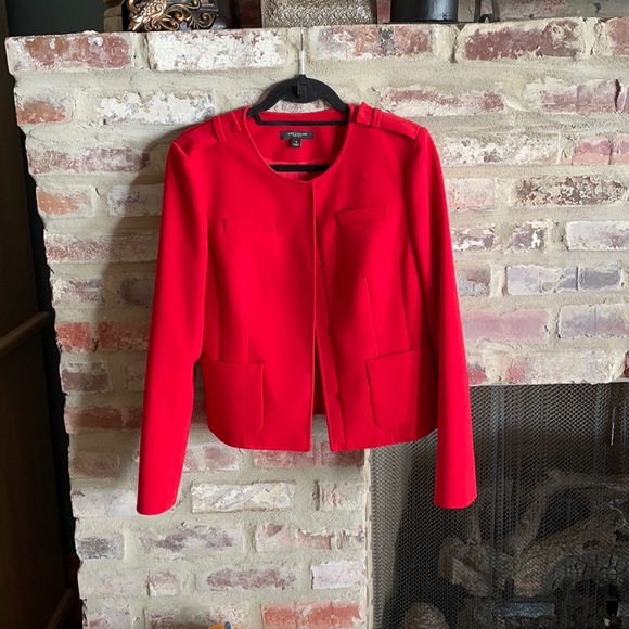 ann taylor red blazer